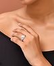 VALLEY OF JEWELLERY - Silver-Plated AD-Stone-Studded Adjustable Finger Ring Silver - 30 g