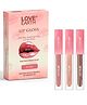 Love Earth Liquid Lip Gloss Nudes - Pack of 3