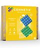 CONNETIX Magnetic Tiles, Rainbow Blue & Green Base Plate Pack, 2 Pieces