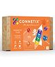 CONNETIX Magnetic Tiles, Rainbow Square Pack, 42 Pieces