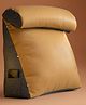 SYGA Bedside Cushion Pillow with Side Pockets, Removable Washable Cover, Backrest Support for Reading & Relaxing - Yellow