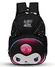 Baby Girl  Medium 25 L Backpack Cute Smiling Kitty bag for Kids / NUR/LKG/UKG/1ST CLASS  (Grey) - Height 14 Inches