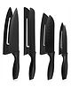 JD FRESH 4 PC Stainless Steel Kitchen Knife Set with Protective Covers For Chopping Vegetables & Fruits (Black)
