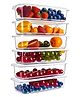 JD Fresh 6 PC 1500 ml Fridge Storage Container With Removable Drain Plate (Transparent)