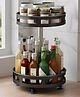 JD Fresh 2-Tier Rotating Spice Rack Organiser For Kitchen (Black)