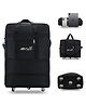 JD FRESH 2 Layer Expandable Duffle Bag With Wheels For Travel Use (Black)