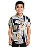 Charchit Cotton Woven Half Sleeves Abstract Printed Shirt - Grey