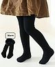 Ziory Wool Knit Solid Stockings - Black