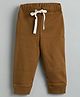 URBANRAC Organic Cotton Knit Solid Track Pants - Brown
