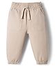 Bonfino Woven Full Length Twill Lycra Solid Joggers  - Off White