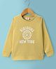 Rikidoos Full Sleeves Brand Name Printed Light Winter Sweatshirt - Lemon