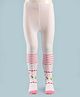 Cute Walk by Babyhug Knit Antibacterial Tights with Floral Design - White