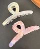 Radhya accessories Set Of 2 Abstract Designed Claw Clips - Multi Colour