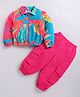 M'andy Cotton Blend Woven Full Sleeves Floral Printed Jacket & Pant Set - Multi Colour