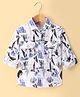 Rikidoos Full Sleeves Abstract Printed Shirt - Blue
