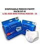 Kidton Pearl Pack Of 18 360 Degree Leakproof Heavy Flow & Overnight Protection Solid Disposable Period Panty - White