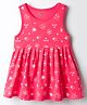 CUCUMBER Interlock Knit Sleeveless Frock with Heart Print - Dark Pink