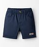 Simply Premium Twill Woven Knee Length Solid Short - Navy Blue