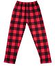 Earth Conscious 100% Cotton Knit Buffalo Checked Lounge Pants - Red & Black
