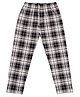 Earth Conscious 100% Cotton Knit Plaid Checked Lounge Pants - Black & White