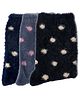 NEXT2SKIN Wool Knit Pack Of 3 Polka Dots Printed Socks - Black Dark Grey & Navy Blue