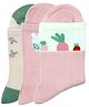 NEXT2SKIN Cotton Spandex Knit Pack Of 3 Striped & Carrot Designed Socks - White Beige & Salmon