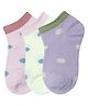 NEXT2SKIN Cotton Spandex Knit Pack Of 3 Polka Dots Designed Socks -  Baby Pink Cream & Violet