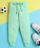 Knitting Doodles Fleece Woven Solid Track Pants - Sea Green