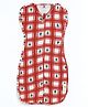 Cocoon Care Bamboo Cotton Knit Arms Up Swaddle Sleeping Pod Baby Nest With Redchecks Print - Red