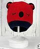 Yellow Bee Wool Knit Bear Designed Beanie Cap - Red - Circumference 33 Cms
