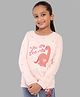 Nino Togs Cotton Knit Full Sleeves You Are Dino Mite Text Embroidered Light Winter Sweatshirt - Pink