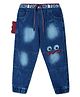 Nino Togs Denim Eyes Embroidered Washed Jeans - Blue