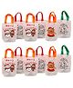 Asera 12 Pcs Christmas DIY Reusable Gift Bags Birthday Retun Gifts | 30x23 cm | Kids Doodle Favor Bags, Candy Treat Goody Bag