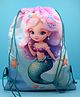 Asera Kids Cushioned Drawstring Bags | Cute Cartoon Print for Boys & Girls | Lightweight & Washable Backpack for School, Travel & Sports (Mermaid 1 Pc)
