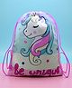 Asera Kids Cushioned Drawstring Bags | Cute Cartoon Print for Boys & Girls | Lightweight & Washable Backpack for School, Travel & Sports (Unicorn 1 Pc)