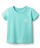 Kookie Kids Single Jersey Knit Half Sleeves T-Shirt with Text Graphic - Light Blue