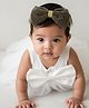 CHOKO Shimmering Detailed Bow Designed Headband - Black Golden & Brown