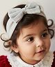 CHOKO Bow Applique Detailed Headband - Silver & White