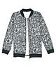 CAVIO Cotton Woven Full Sleeves Abstract Printed Jacket With Tee Set - Black