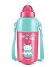 Milton Kool Trendy Plastic Insulated Water Bottle with Straw with Leak Proof BPA Free & Food Grade Easy to Carry Cherry Pink - 370 ml