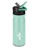 Milton Max Stainless Steel Water Bottle with Sipper Lid with Single Walled Leak Proof  Rust Free & Easy to Carry Aqua Green - 500 ml
