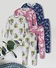 3PIN Cotton Knit Pack Of 3 Full Sleeves Tie Dye & Cycle Printed Coordinating Night Suit Set - Multi Colour