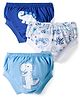 Doodle Poodle 100% Cotton Knit Dino Printed Briefs - Navy Blue & White