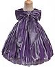 Enfance Sleeveless Stone Embellished Bow Applique Detailed Knee Length Dress - Purple