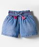 Little Kangaroos Denim Woven Knee Length Washed Shorts - Light Blue