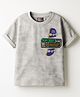 Little Kangaroos Knitted Half Sleeves T-Shirt With Text Print - White