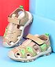 Cute Walk by Babyhug Velcro Closure Solid Sandals - Khaki