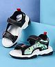 Cute Walk by Babyhug Velcro Closure Printed Sandals - Black