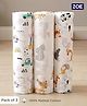 Zoe Super Soft Cotton Malmal Swaddle Cloth for Newborns Pack of 3  Multicolor| Soft Breathable Fabric| Comfortable Warm and Soothing| Machine washable| Travel Friendly| New Born Gifting