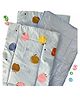 Oranges & Lemons - Reusable Diaper changing mats- Set of 3 - Light blue